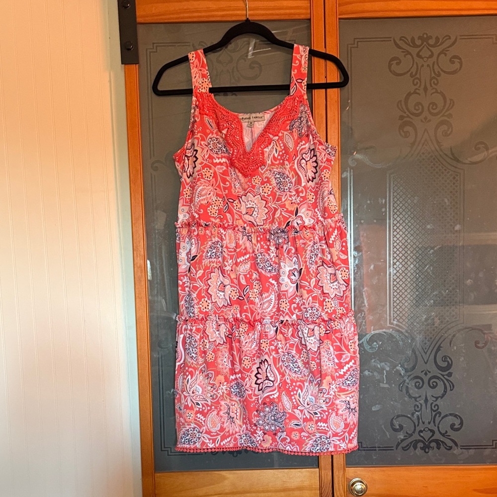 Absolutely Famous Pink and White Paisley Mini Dress